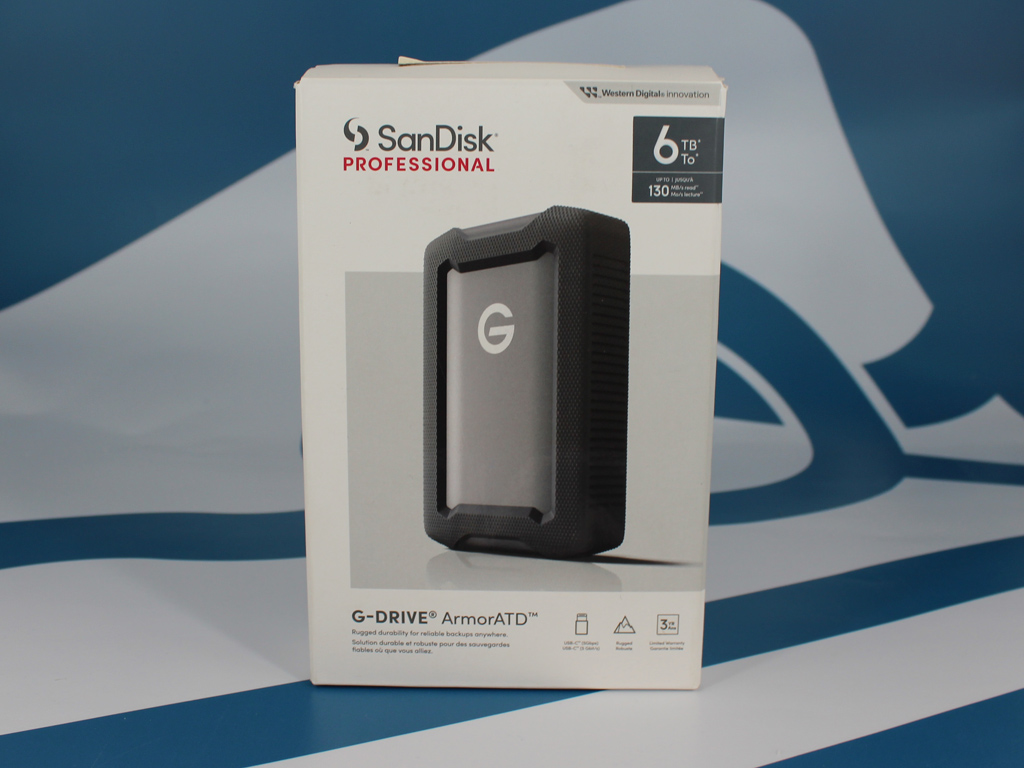 Für den Outdoor-Einsatz konzipiert: SanDisk Professional G-DRIVE ArmorATD.
